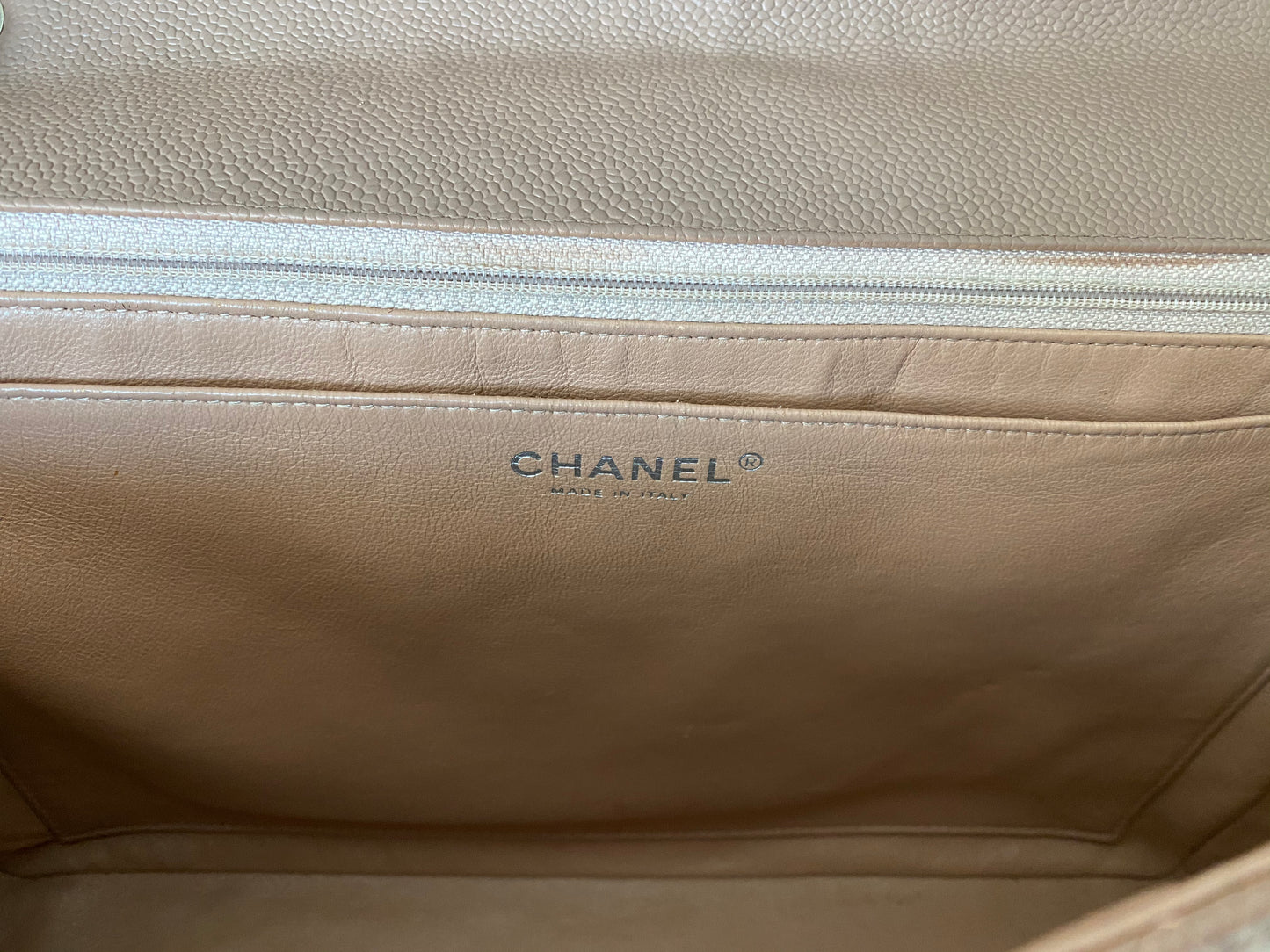 Chanel Maxi Beige Single Flap Bag